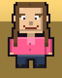 Pixel-Avatar von Nadine (alleinerziehend) (fiktiv)